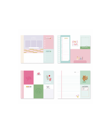 LORA BAILORA - Collezione Baby M va al cole - Kit papeles  (misura carte 25 X 21 cm)