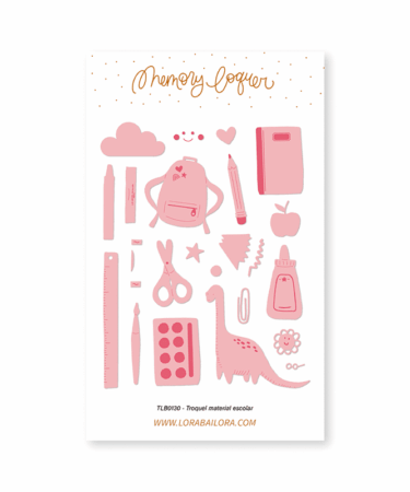 LORA BAILORA - Collezione Baby M va al cole - fustelle MATERIAL ESCOLAR