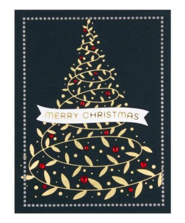 Alternative view of SPELLBINDERS - HOT FOIL PLATE - Swirling Foliage Tree