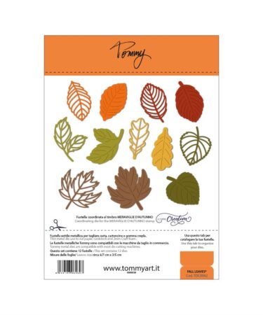 Tommy Art - Fustella fall leaves (coordinata al timbro Meraviglie d’autunno della Coppia Creativa)