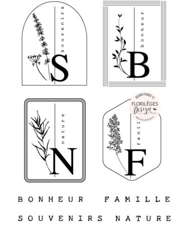 Florileges Design - Collezione HERBARIUM  - timbro in silicone - ÉTIQUETTES FLORALES 1