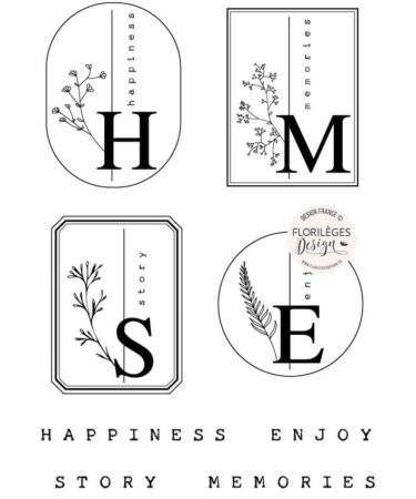 Florileges Design - Collezione HERBARIUM  - timbro in silicone - ÉTIQUETTES FLORALES 2