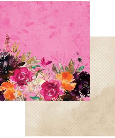 49 and Market - ARToptions Collezione Spice Double-Sided Cardstock 12"X12" - Fuchsia Grove