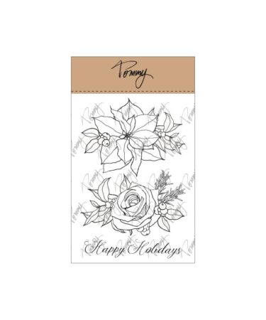 TOMMY ART - Collezione Rustic Christmas - Tommy clear stamps – Christmas flowers