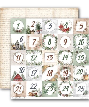 TOMMY ART - Collezione Rustic Christmas - Tommy double face paper – Rustic Christmas N.4