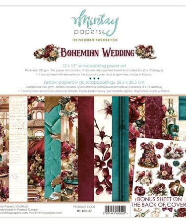 MINTAY - Collezione Bohemian Wedding - 30X30 cm (12"x12")
