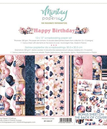 MINTAY - Collezione Happy Birthday - 30x30 cm (12"x12")