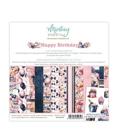 MINTAY -Collezione Happy Birthday - 15x15 cm (6"x6")