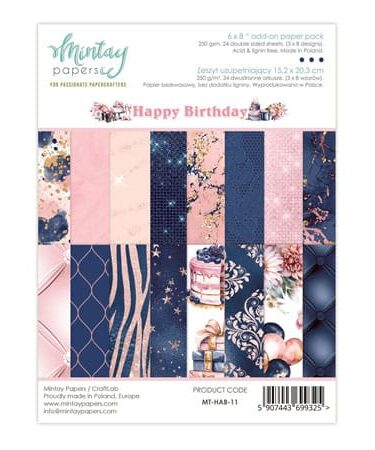 MINTAY - Collezione Happy Birthday - Add-On Paper Pack (6"x8")