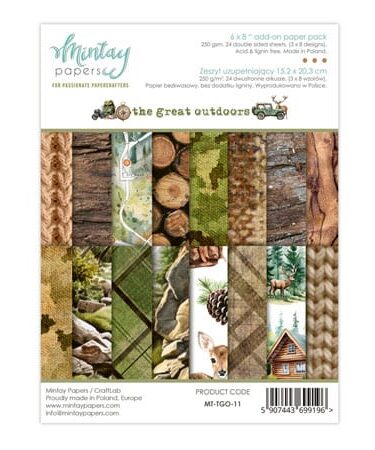 MINTAY - Collezione The Great Outdoor - Add-On Paper Pack (6"X8")
