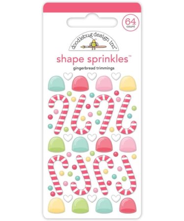 DOODLEBUG -Collezione Gingerbread Kisses - gingerbread trimmings shape sprinkles