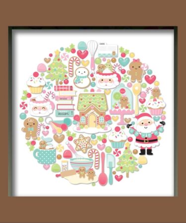 Alternative view of DOODLEBUG -Collezione Gingerbread Kisses - shadow box kit