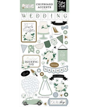 Echo Park- Collezione Wedding Bells -  Chipboard Accents