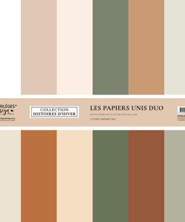 Florileges Design - Collezione HISTOIRES D'HIVER - Kit papier uni DUOS HISTOIRES D'HIVER