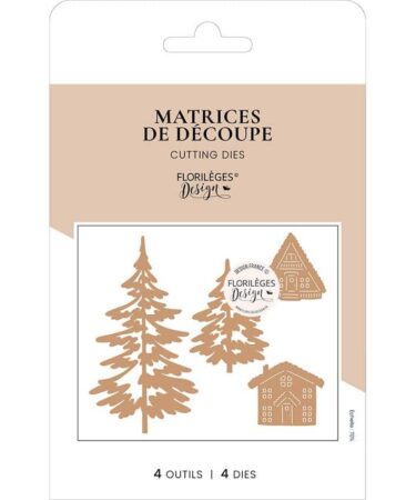 Florileges Design - Collezione HISTOIRES D'HIVER - fustelle CHALETS ENNEIGÉS