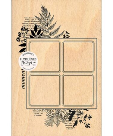 Florileges Design - Collezione HISTOIRES D'HIVER - Timbro in legno FENÊTRE COMPOSÉE