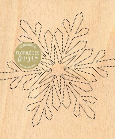 Florileges Design - Collezione ENCHANTEMENT - timbro in legno FLOCON PERCÉ