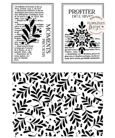 Florileges Design - Collezione HISTOIRES D'HIVER - timbri in silicone PROFITER DE L'HIVER