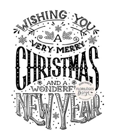 Florileges Design - Collezione HISTOIRES D'HIVER - timbri in silicone WISHING YOU