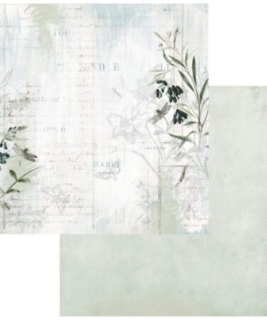 49 and Market - Vintage Artistry Collezione Moonlit Garden Double-Sided Cardstock - Wispy