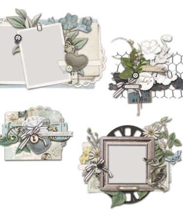 Alternative view of 49 and Market - Vintage Artistry Collezione Moonlit Garden - Cluster Kit