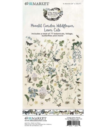 49 and Market - Vintage Artistry Collezione Moonlit Garden - Laser Cut Outs - WILDFLOWER