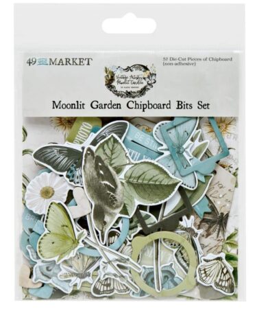 49 and Market - Vintage Artistry Collezione Moonlit Garden - Chipboard Set