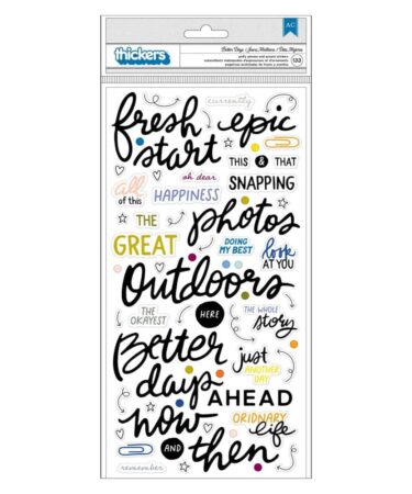 Vicki Boutin Collezione Discover  + Create - Thickers Stickers 133/Pkg - Title - Puffy