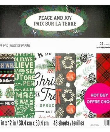 Craft Smith Peace and Joy 12x12 Inch Paper Pad