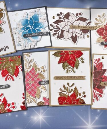 TANTE CARD CON LA POINSETTIA BLOOM- PRODOTTO CONTENITORE