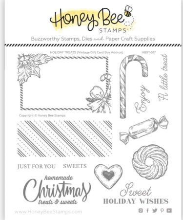 HONEY BEE - Holiday Treats Vintage Gift Card Box Add-On 6x6 Stamp Set