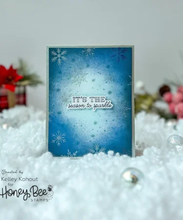 Alternative view of HONEY BEE - Snowflakes Background - Set Of 2 Layering Stencils