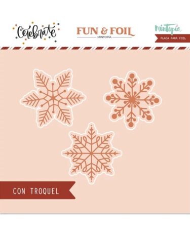 Mintopia - Collezione CELEBRATE - Placa y troquel Hot Foil&Fun Snowflakes