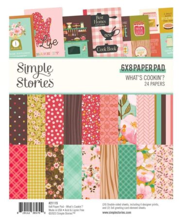 SIMPLE STORIES - COLLEZIONE What's Cookin ?-  6x8 Inch Paper Pad