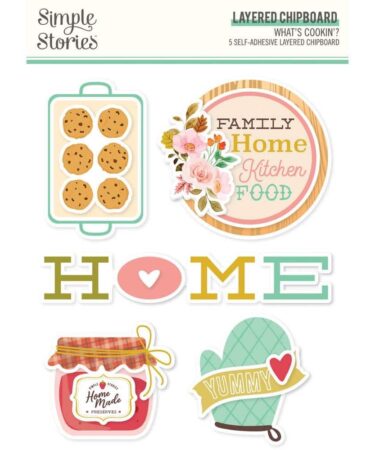 SIMPLE STORIES - COLLEZIONE What's Cookin ?-  Layered Chipboard (5pcs)