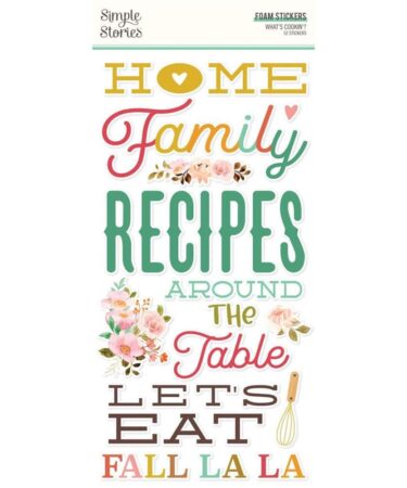 SIMPLE STORIES - COLLEZIONE What's Cookin ?- Foam Stickers (52pcs)
