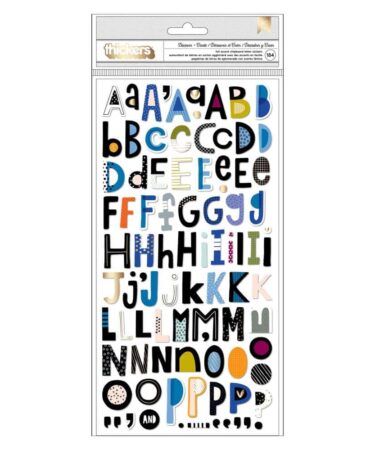 Vicki Boutin Collezione Discover + Create –   Thickers Stickers 184/Pkg Alpha W/Gold Foil