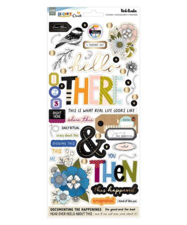 Vicki Boutin Collezione Discover + Create –Cardstock Stickers 6"X12" W/Gold Foil