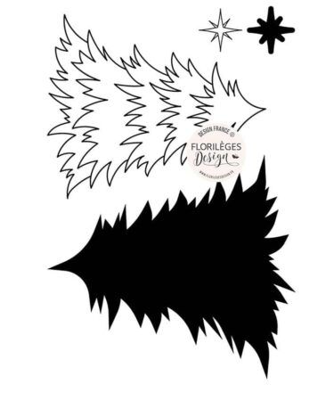 Florileges Design - Collezione HISTOIRES D'HIVER - timbri in silicone SAPIN D'HIVER