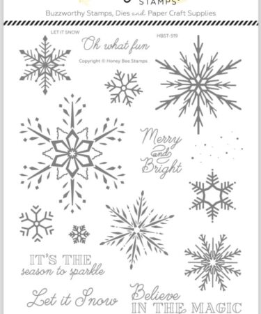HONEY BEE - Let It Snow - 6x8 Stamp Set