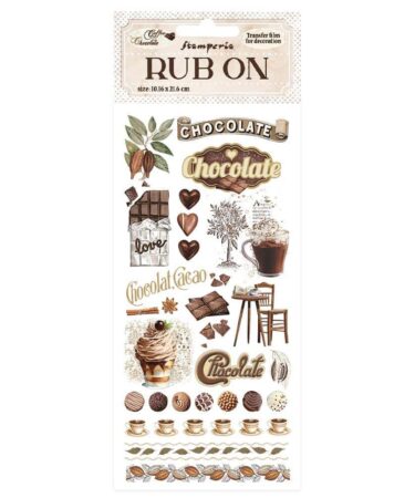 STAMPERIA - Collezione Coffee and Chocolate - Rub-On 4x8,5 Inch Elements