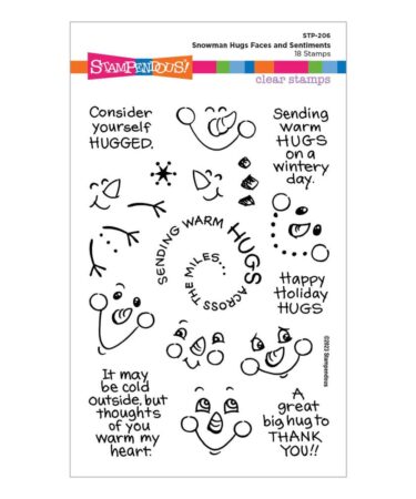 SPELLBINDERS - Snowman Hugs Faces & Sentiments Clear Stamps