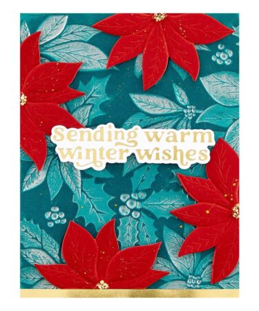 Alternative view of SPELLBINDERS - PLAYFUL POINSETTIA 3D EMBOSSING FOLDER