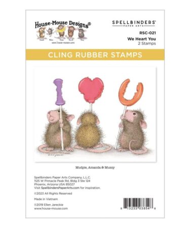 SPELLBINDERS -  We Heart You Cling Rubber Stamps