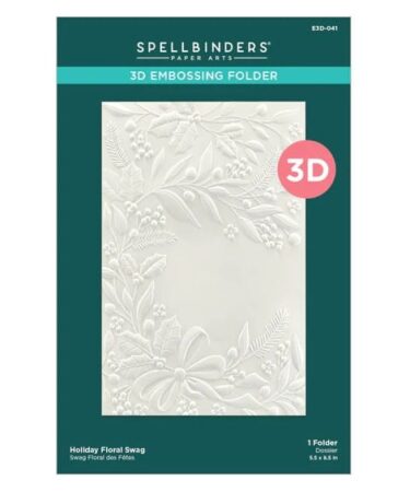 SPELLBINDERS - HOLIDAY FLORAL SWAG 3D EMBOSSING FOLDER
