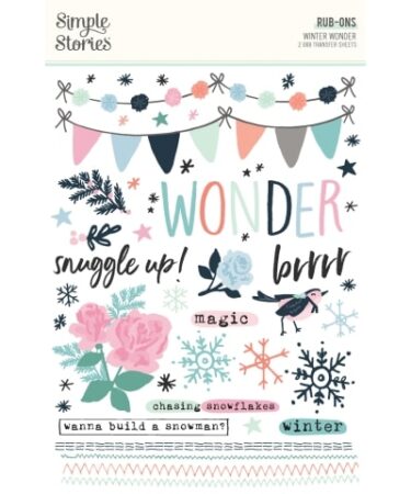 SIMPLE STORIES - Collezione Winter Wonder -  Rub Ons
