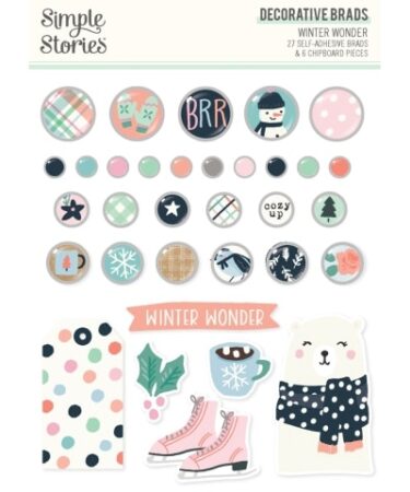 SIMPLE STORIES - Collezione Winter Wonder - Decorative Brads