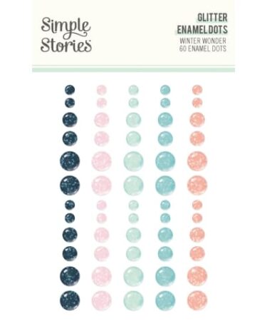 SIMPLE STORIES - Collezione Winter Wonder - Glitter Enamel Dots