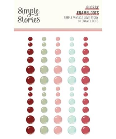 SIMPLE STORIES - SIMPLE STORIES - Simple Vintage Love Story -  Glossy Enamel Dots