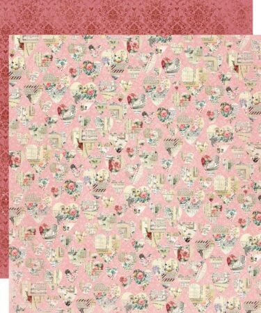 SIMPLE STORIES - SIMPLE STORIES - Simple Vintage Love Story - Carta patterned -My Heart